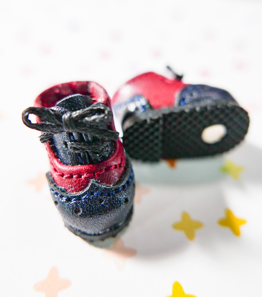 【10cm-12cm】ぬい靴/オビツ11 磁石付きツートーンカラーシューズ