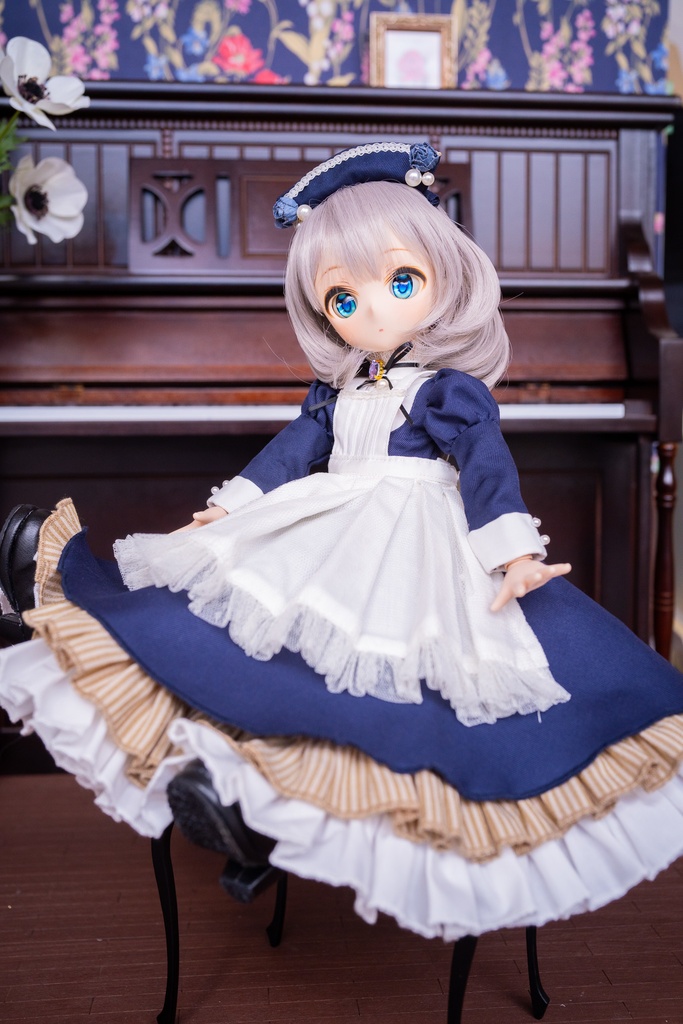 ちみっこDD クラシカルメイドセット 【紺】