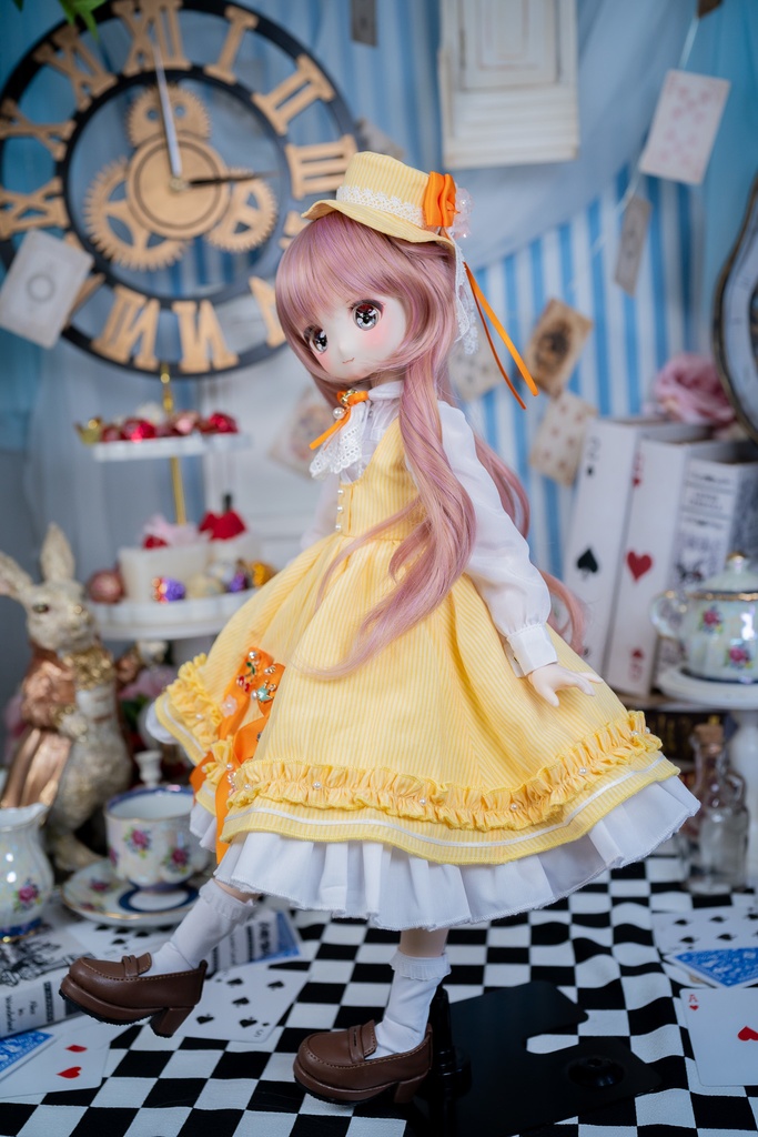 MDDクラシカルジャンパースカートセット【イエロー】