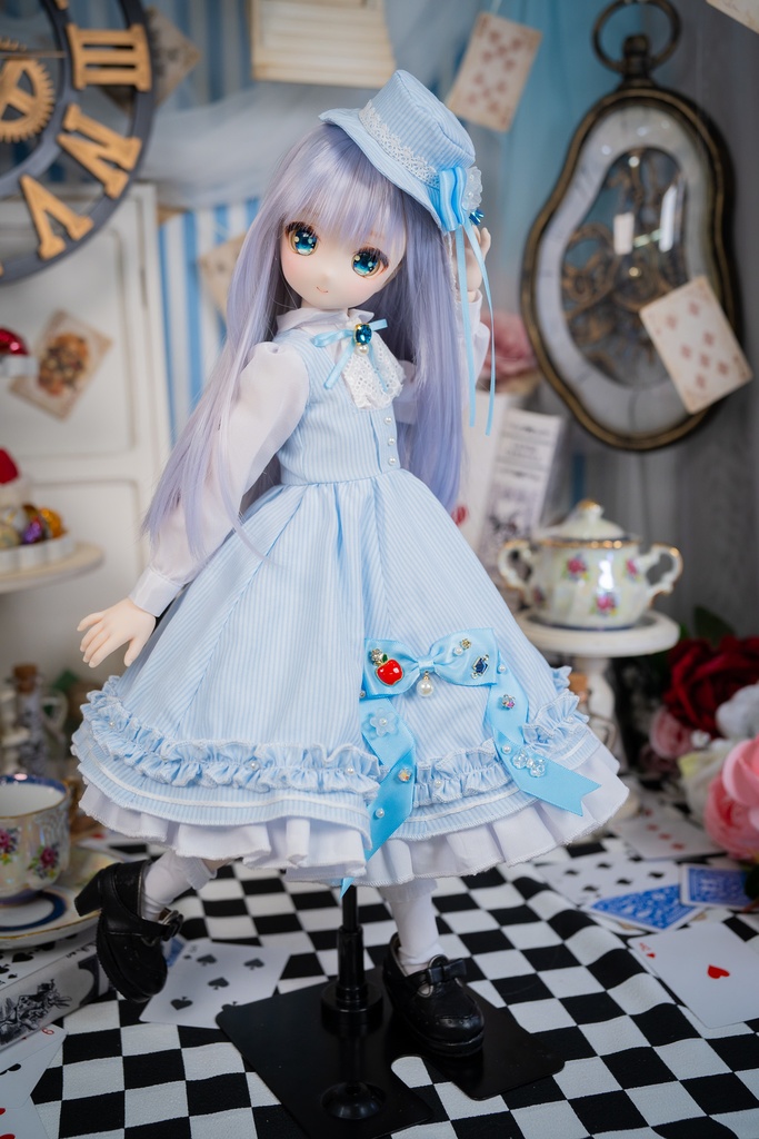 MDDクラシカルジャンパースカートセット【ブルー】