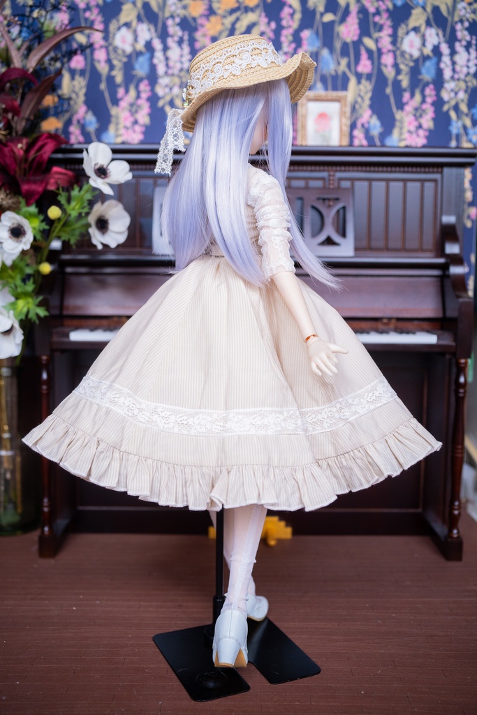 DD・DDSレーストップ&ジャンパースカートセットアップ三点セット【ペールイエロー】