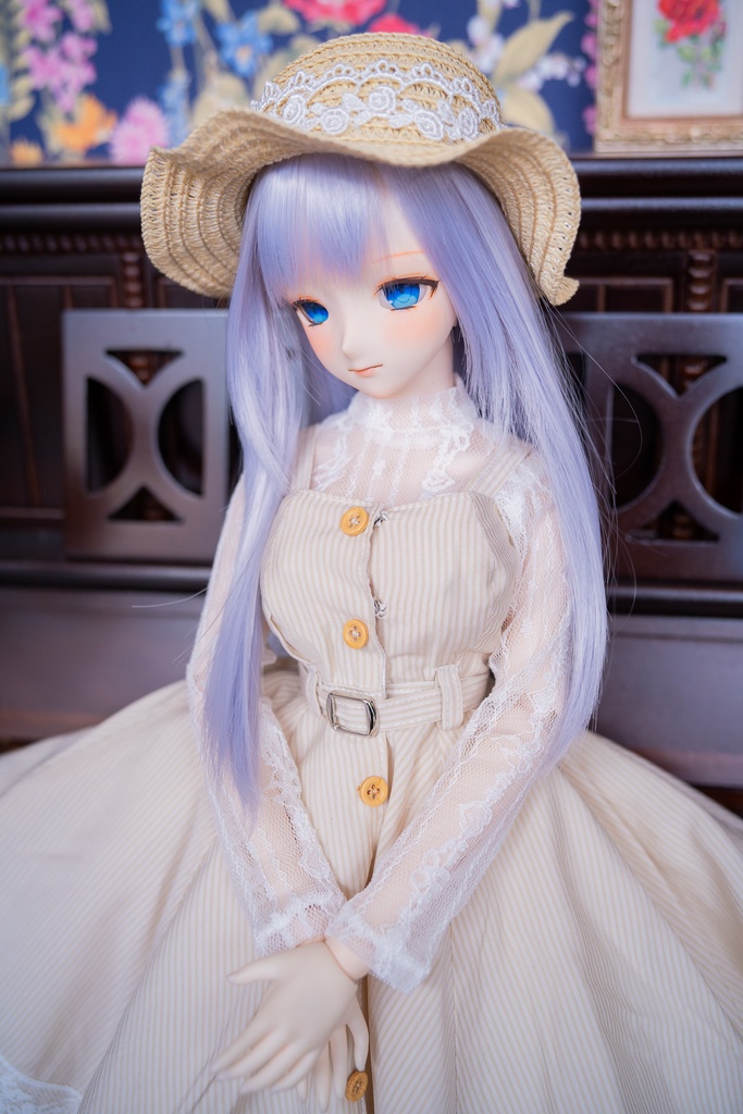 DD・DDSレーストップ&ジャンパースカートセットアップ三点セット【ペールイエロー】