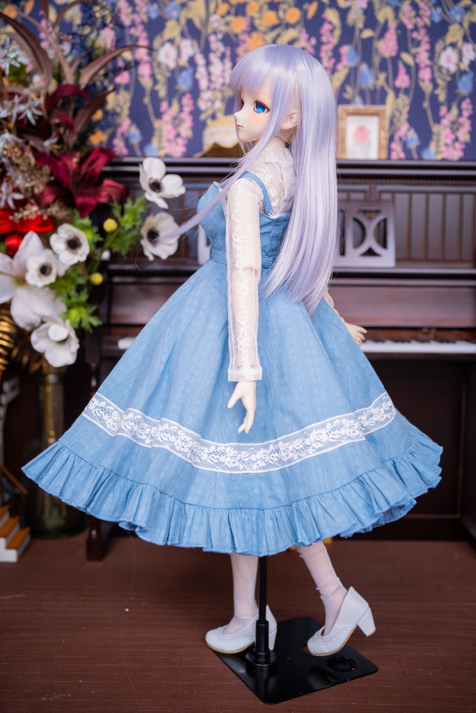 DD・DDSレーストップ&ジャンパースカートセットアップ三点セット【ブルー】