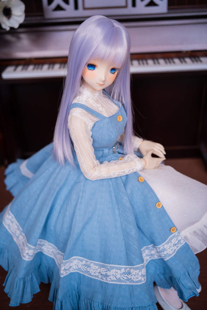 DD・DDSレーストップ&ジャンパースカートセットアップ三点セット【ブルー】