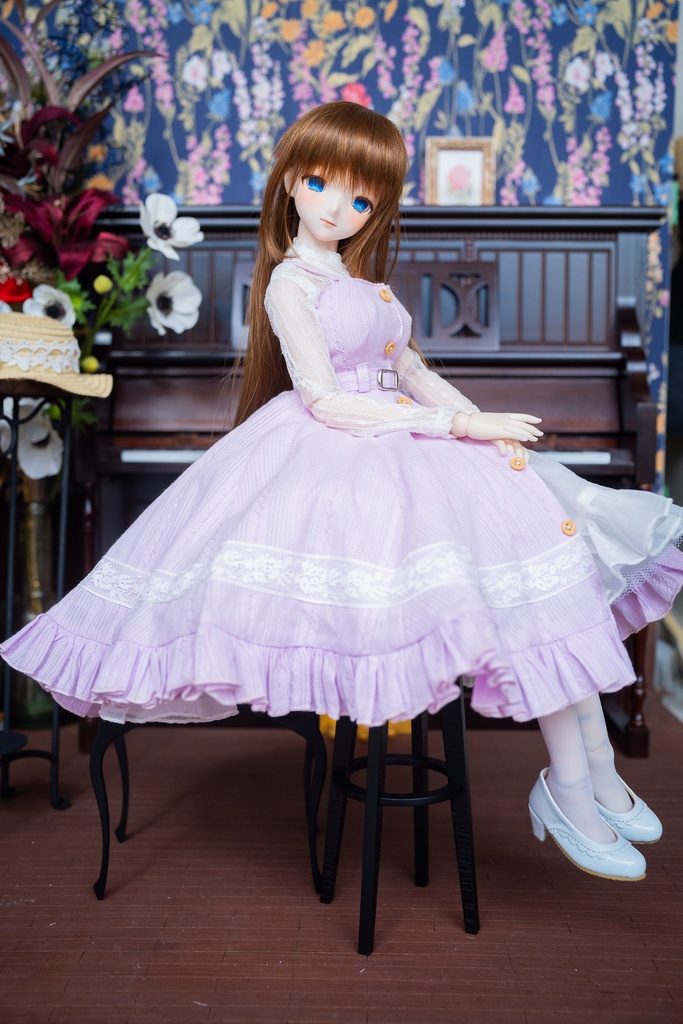 DD・DDSレーストップ&ジャンパースカートセットアップ三点セット【ピンク】