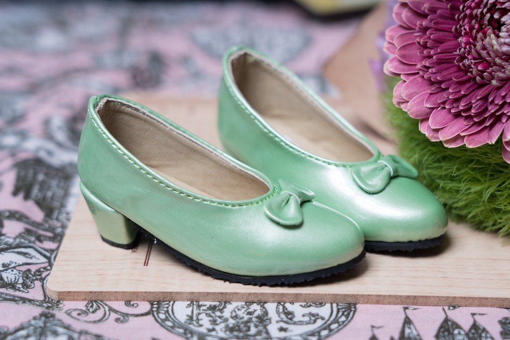 ●リボン付きパンプス パールライトグリーン● DD/SD/SD13&GR Girls対応