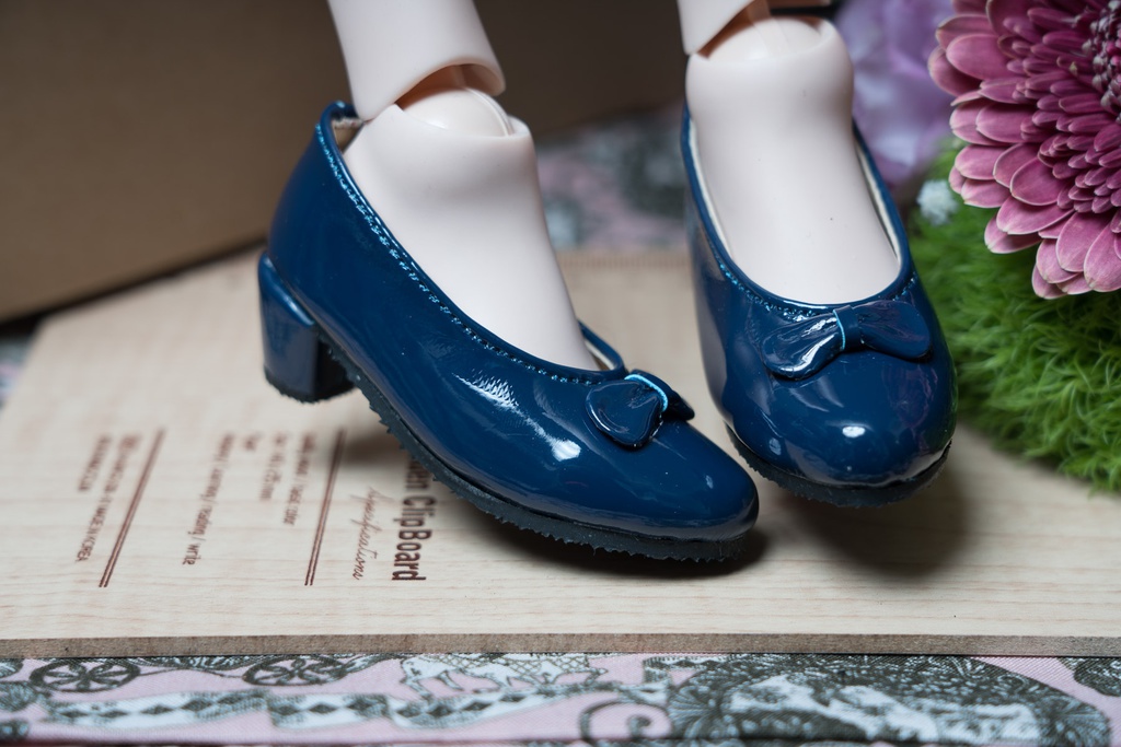 ●リボン付きパンプス ダークブルー● DD/SD/SD13&GR Girls対応