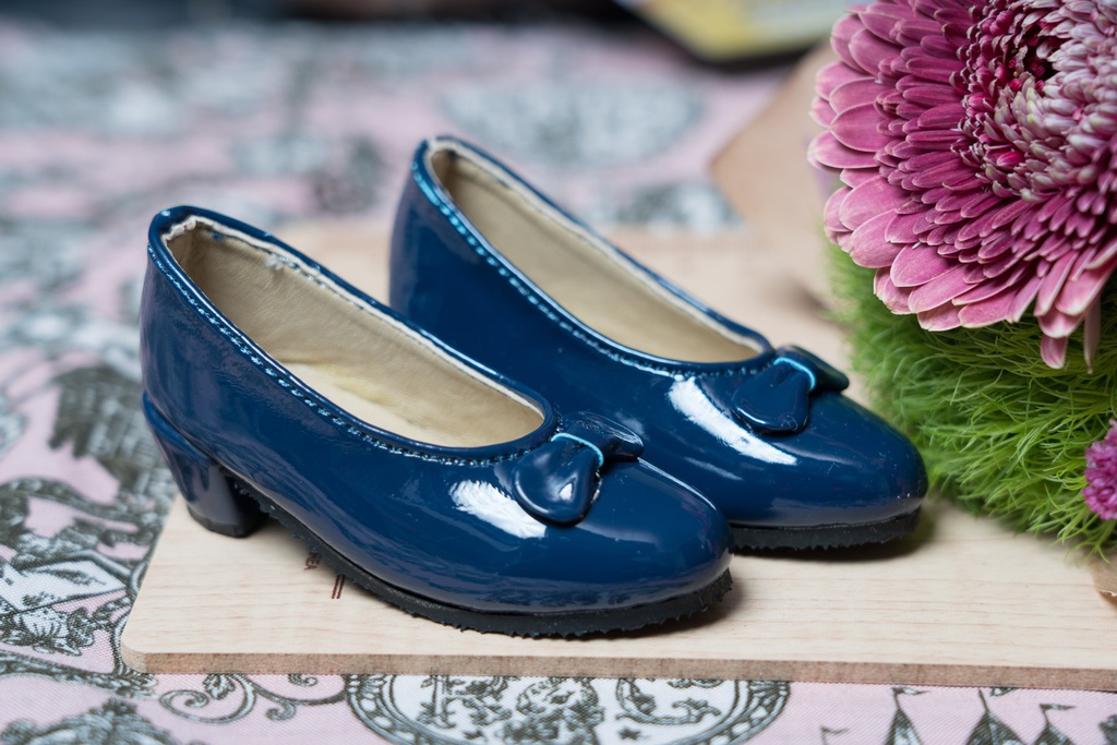●リボン付きパンプス ダークブルー● DD/SD/SD13&GR Girls対応