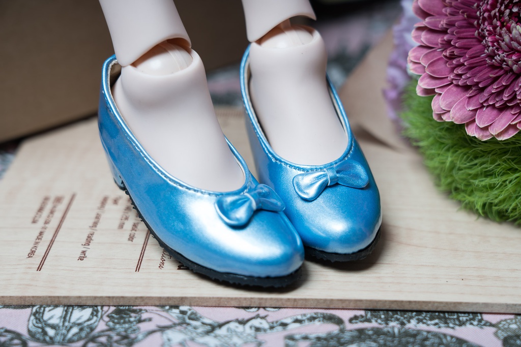 ●リボン付きパンプス パールライトブルー● DD/SD/SD13&GR Girls対応