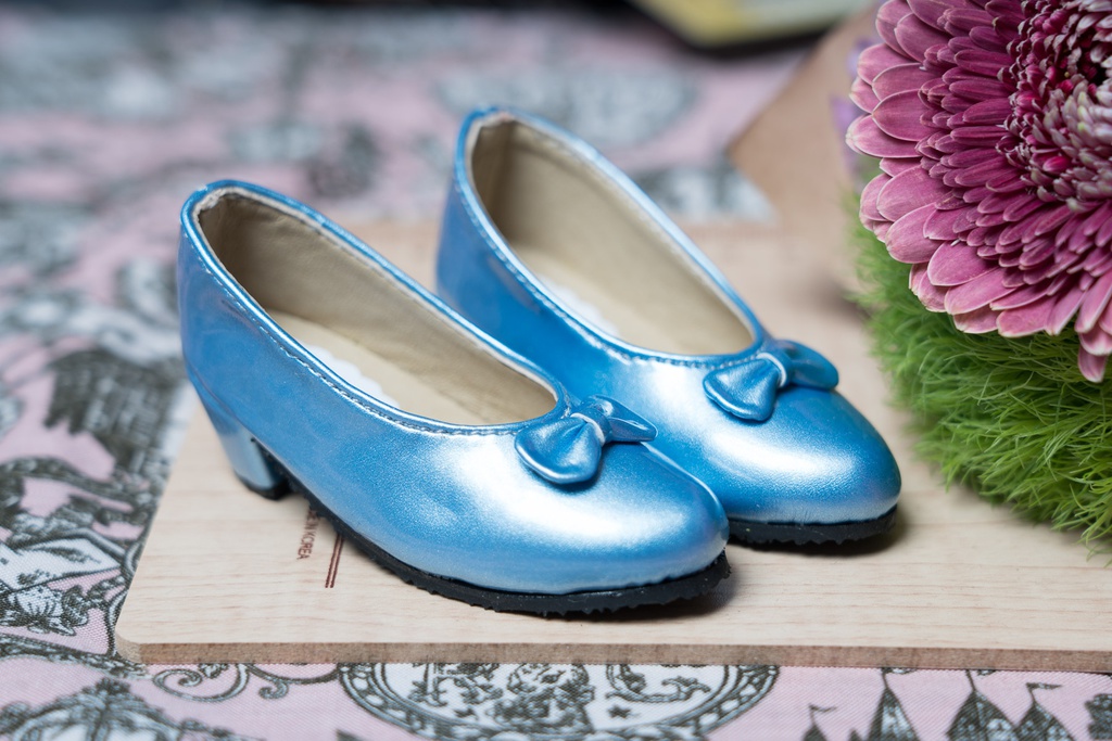 ●リボン付きパンプス パールライトブルー● DD/SD/SD13&GR Girls対応