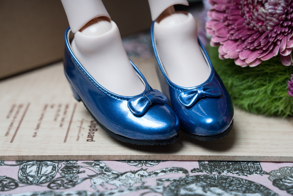 ●リボン付きパンプス パールブルー● DD/SD/SD13&GR Girls対応