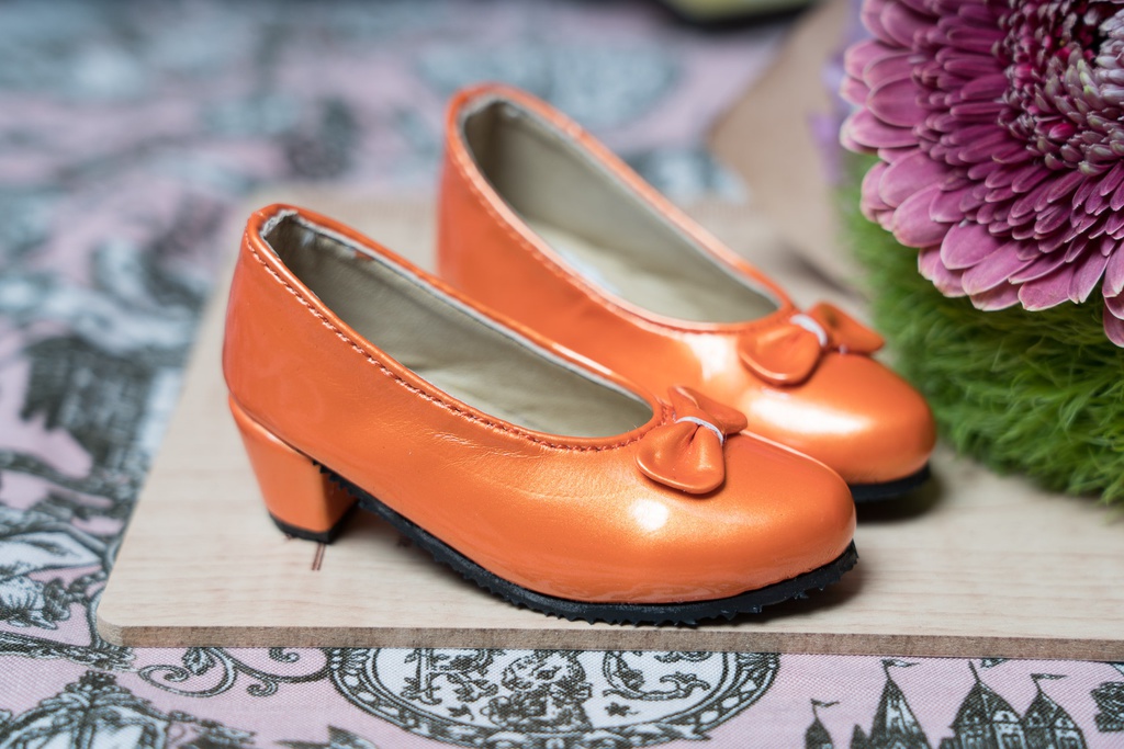 ●リボン付きパンプス パールオレンジ● DD/SD/SD13&GR Girls対応