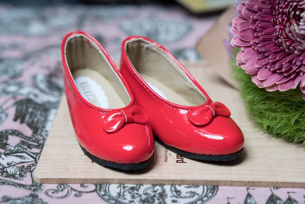 ●リボン付きパンプス レッド● DD/SD/SD13＆GR Girls対応 