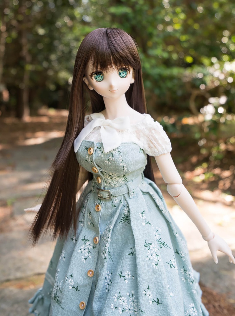 ●オリジナルアーリーサマードレスセット ミントフラワー●DD、DDSサイズ対応