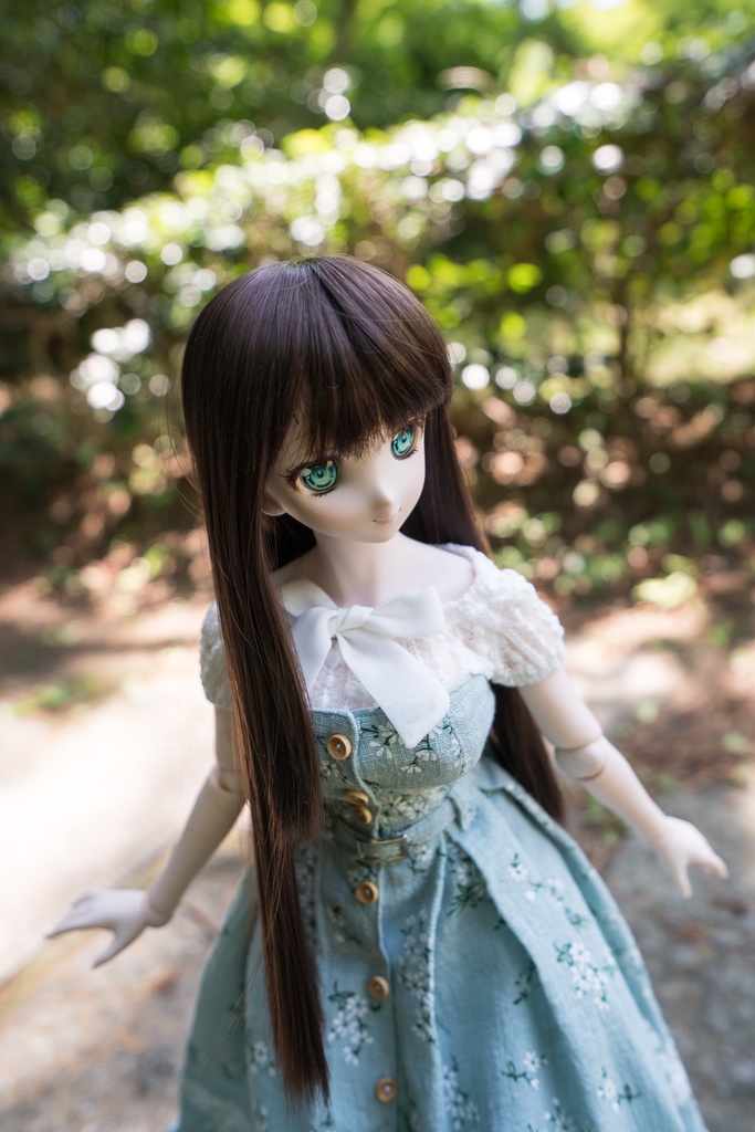 ●オリジナルアーリーサマードレスセット ミントフラワー●DD、DDSサイズ対応