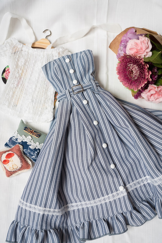 ●オリジナルアーリーサマードレスセット ストライプ柄●DD、DDS対応