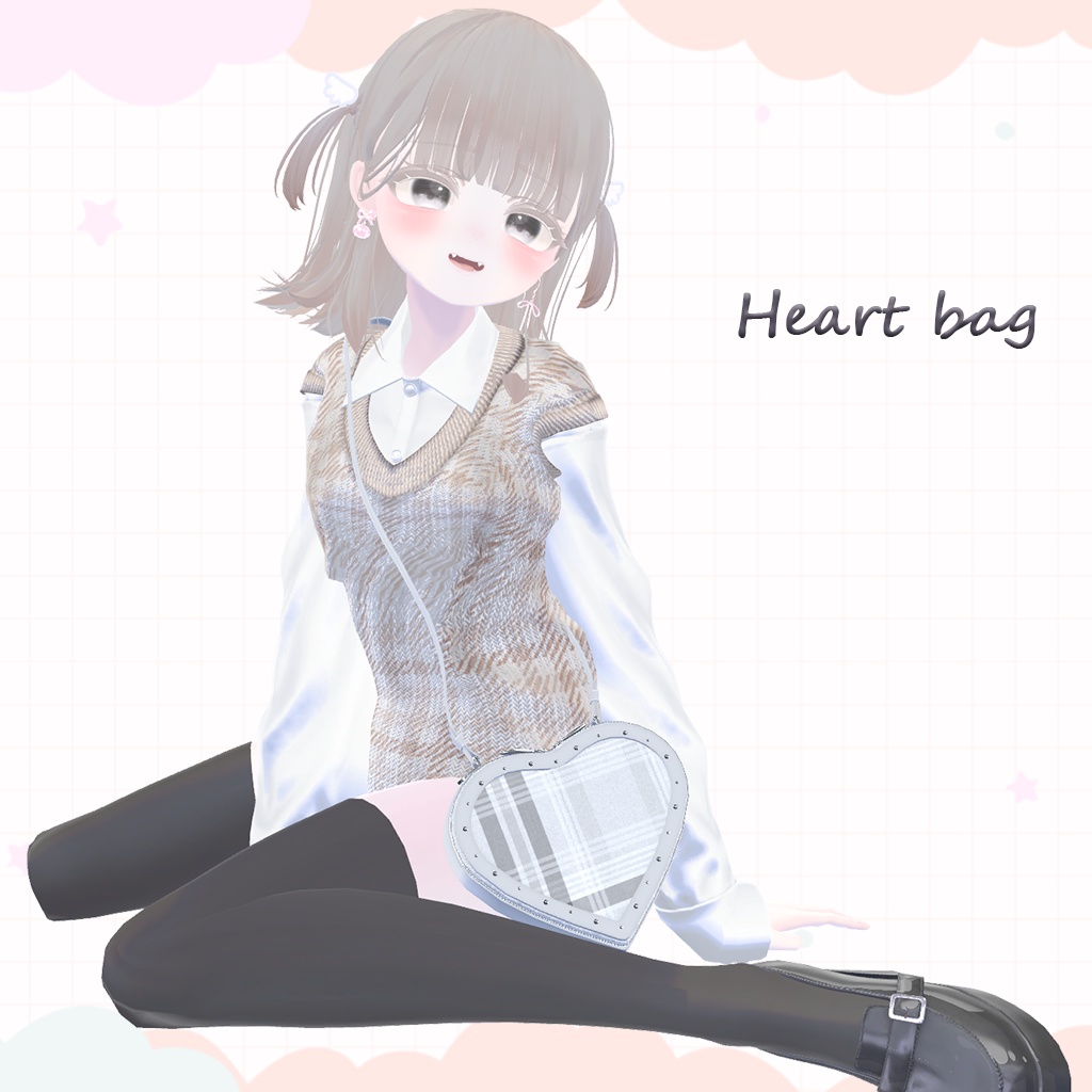 【VRChat想定】Heart bag