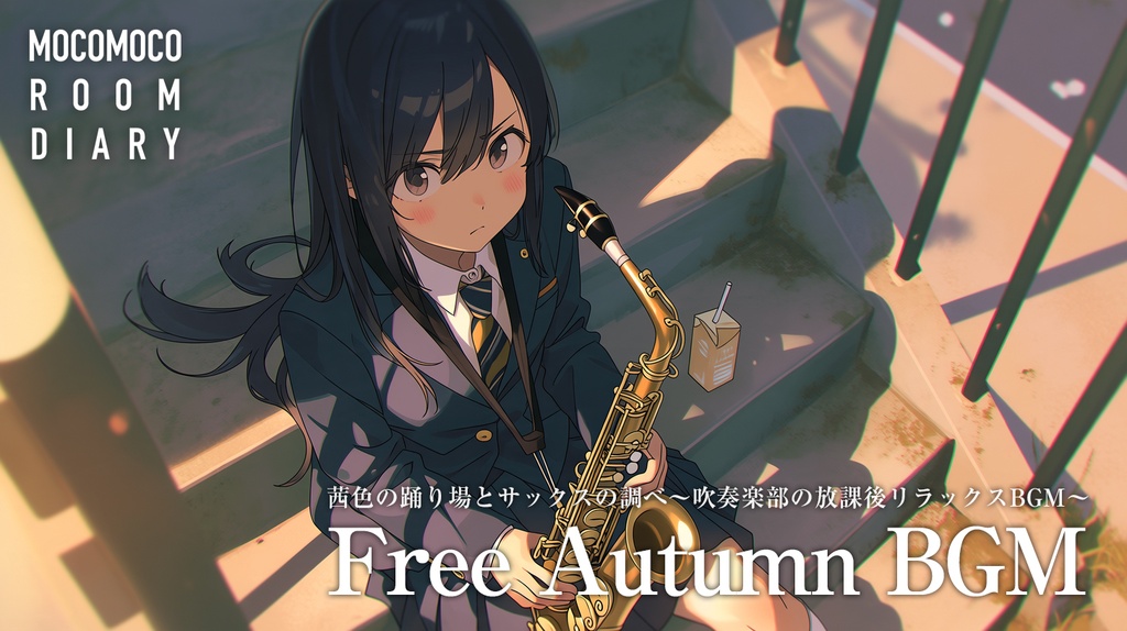 【フリーBGM10曲】茜色の踊り場とサックスの調べ〜吹奏楽部の放課後リラックスBGM〜【商用利用可】