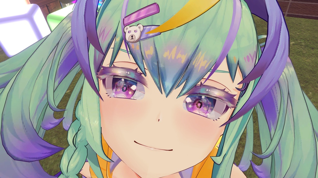 フレンド、お砂糖?がリアルタイムに映り込む瞳