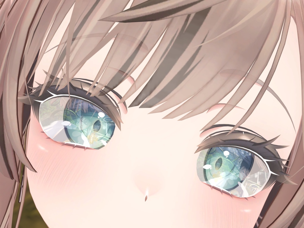 フレンド、お砂糖?がリアルタイムに映り込む瞳