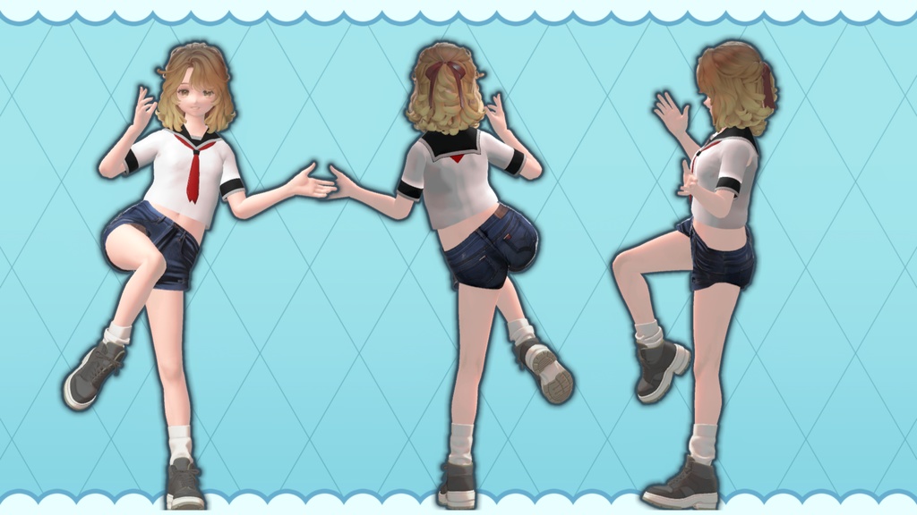 Marycia マリシア用セーラーとホットパンツ