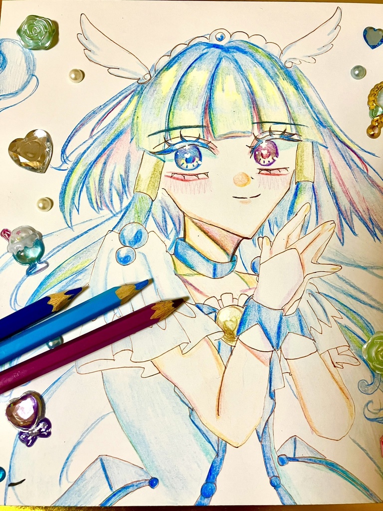 キュアビューティ？色紙273mm×242mm