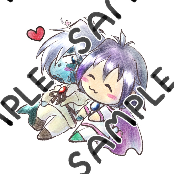 表紙絵アクキー(ガウリナ&ゼルアメ)