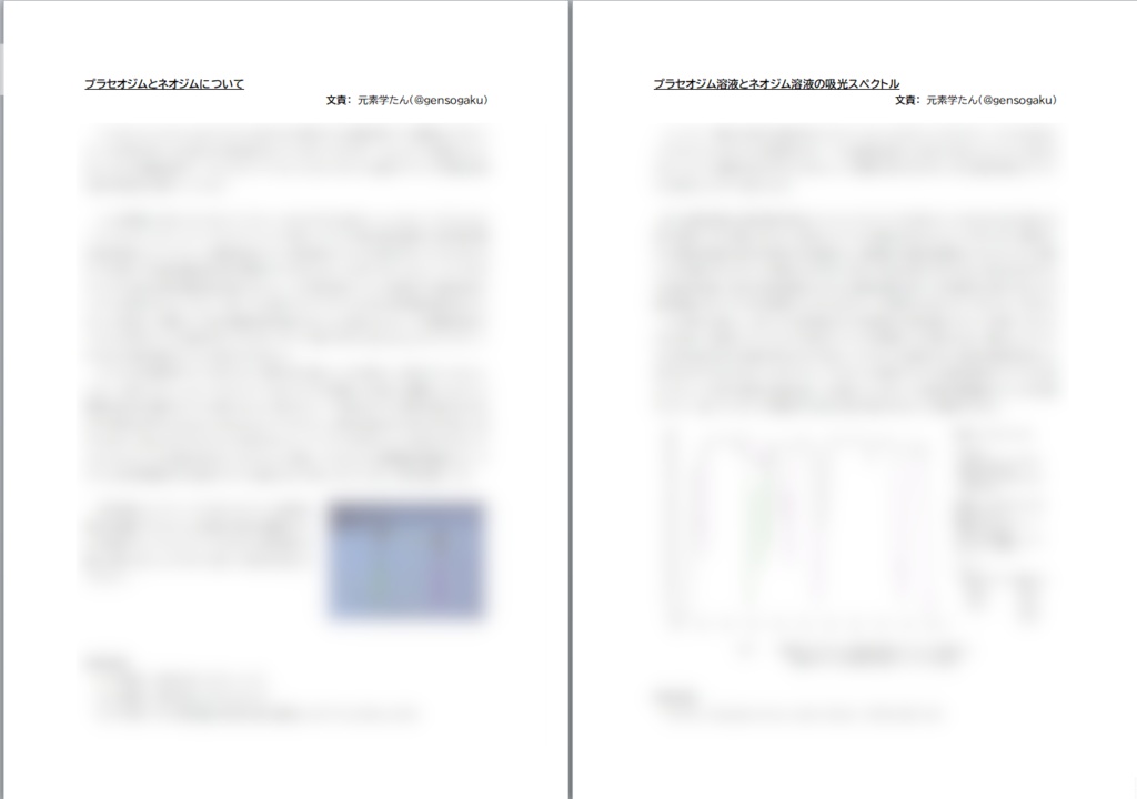 双子元素のイヤリング(Pr, Nd)