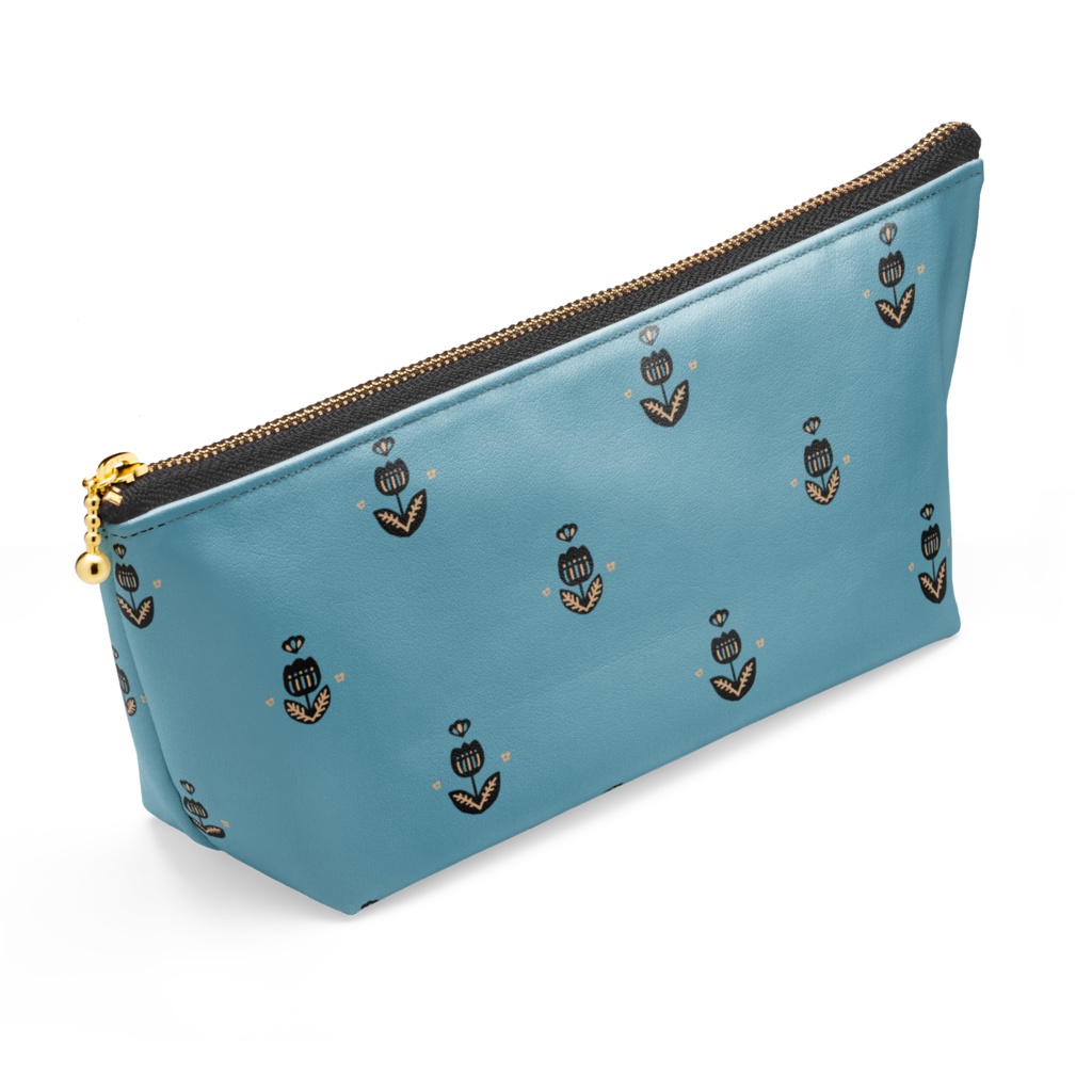 Retro tulip pattern_blue