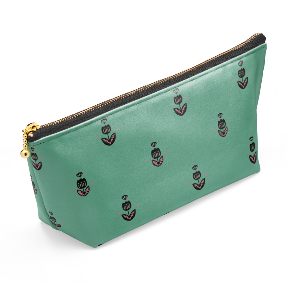 Retro tulip pattern_green