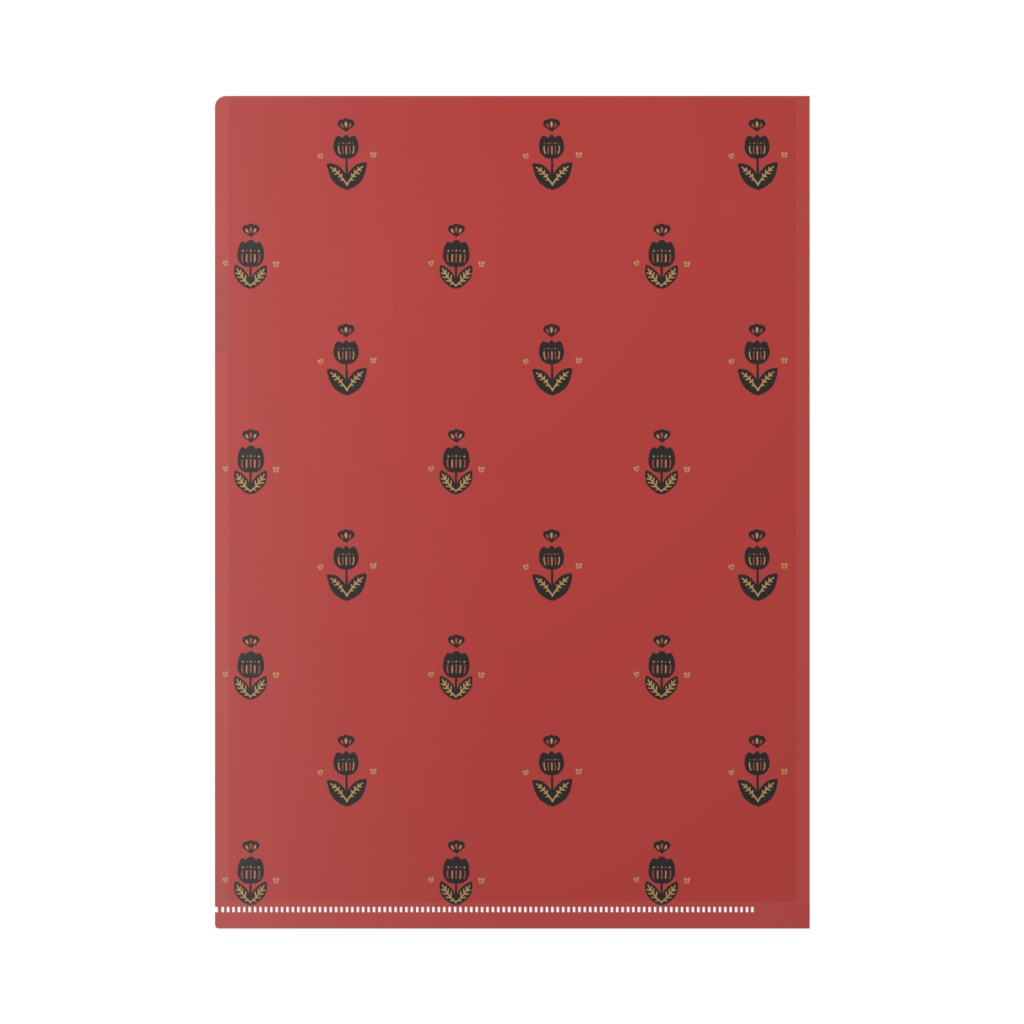 Retro tulip pattern_red