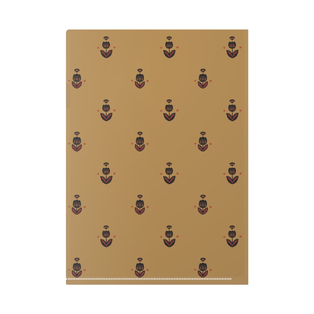 Retro tulip pattern_yellow