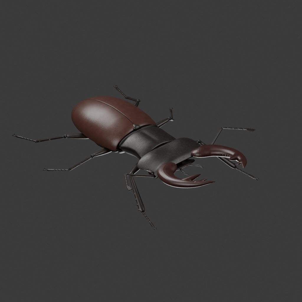 Lucanus cervus - Male - Rigged 3D Animal