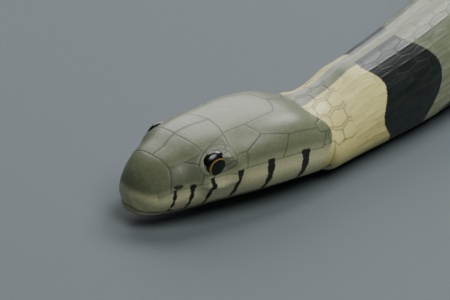 Natrix helvetica - Rigged 3D Animal