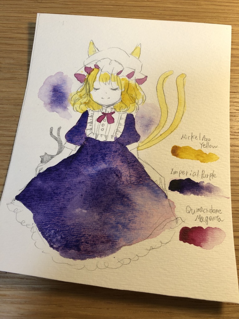 蓮子とメリーのドローイング原画