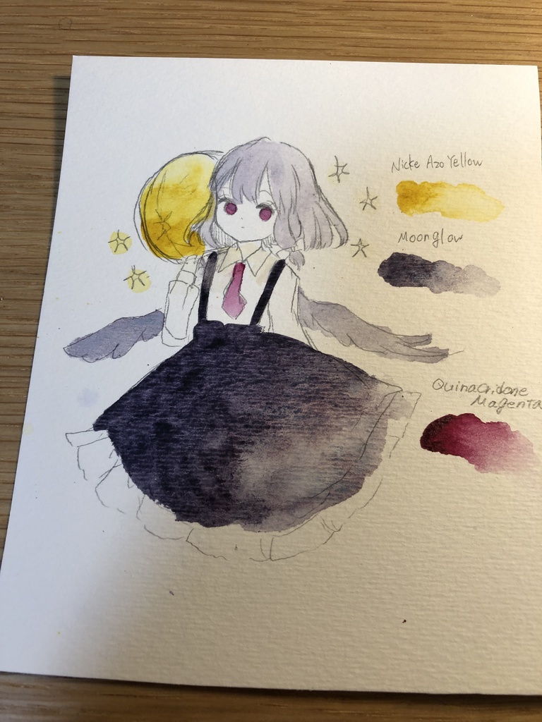 蓮子とメリーのドローイング原画