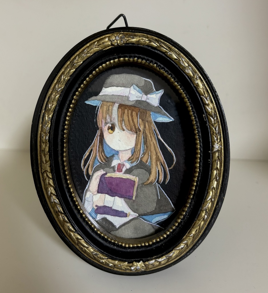 黒金縁額装蓮子