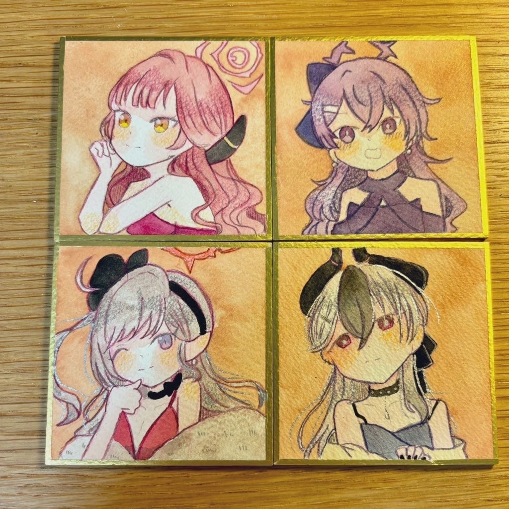 便利屋68 豆色紙４枚セット（ドレスアル・ムツキ・カヨコ・ハルカ）