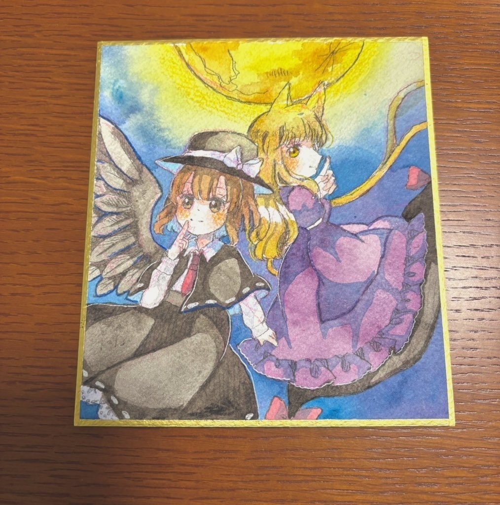 蓮メリ月ミニ色紙