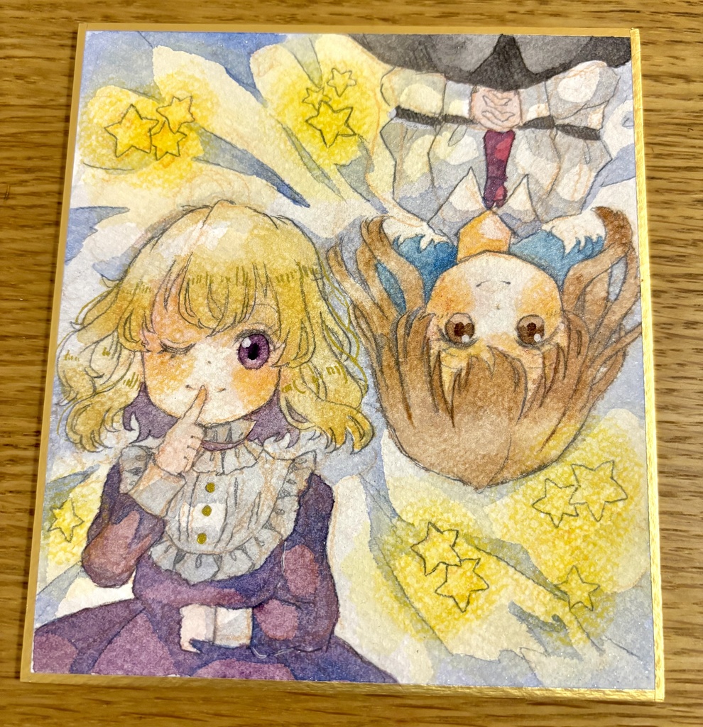 蓮メリ星ミニ色紙