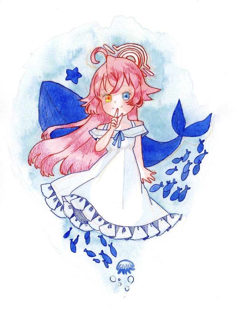 小鳥遊ホシノ原画（水族館）