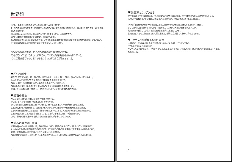 冊子版【マッドブラッドガーネット】公式設定資料集