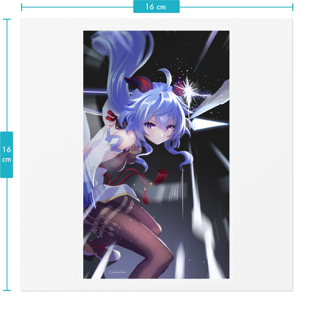 原神 甘雨 ステッカー大