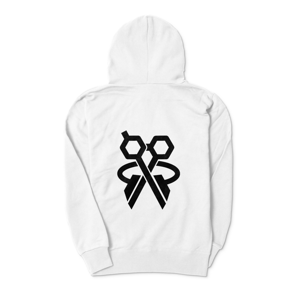 【ちゅうない】新ロゴジップパーカー　ホワイト