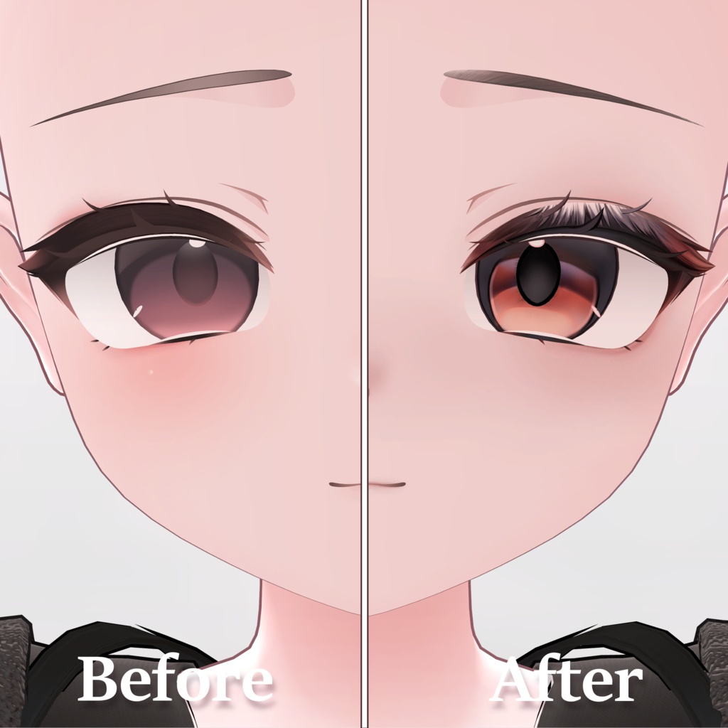 【Kaguya/輝夜】Feline Gaze Makeup&Eye Texture&Face Blendshape