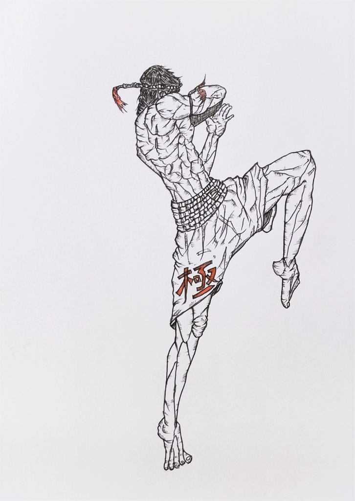 ムエタイイラストTシャツ