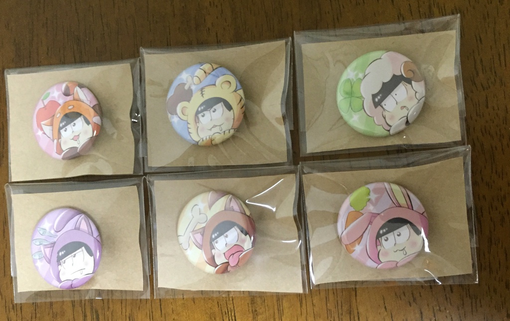 はらぺこけも松さん缶バッジ