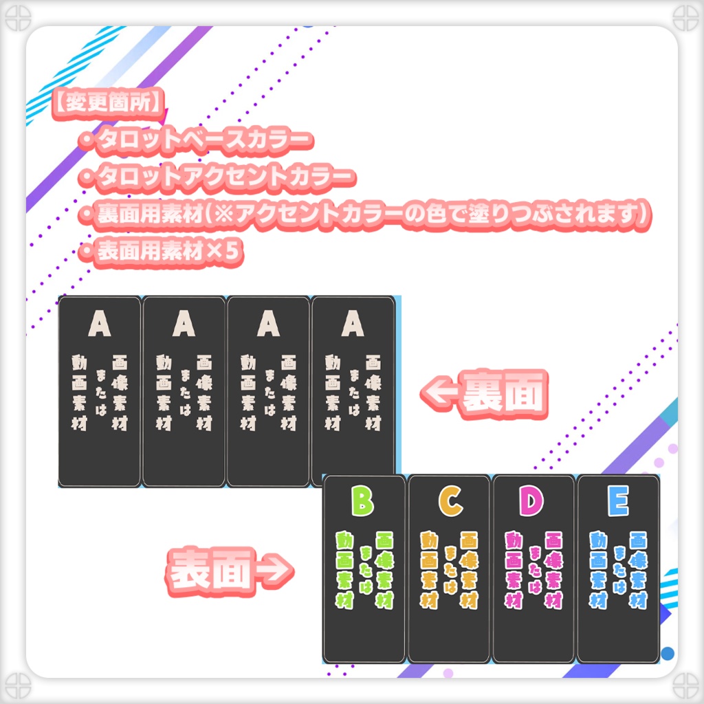 【オリジナル配信素材】タロット風TR【オーダーメイド】