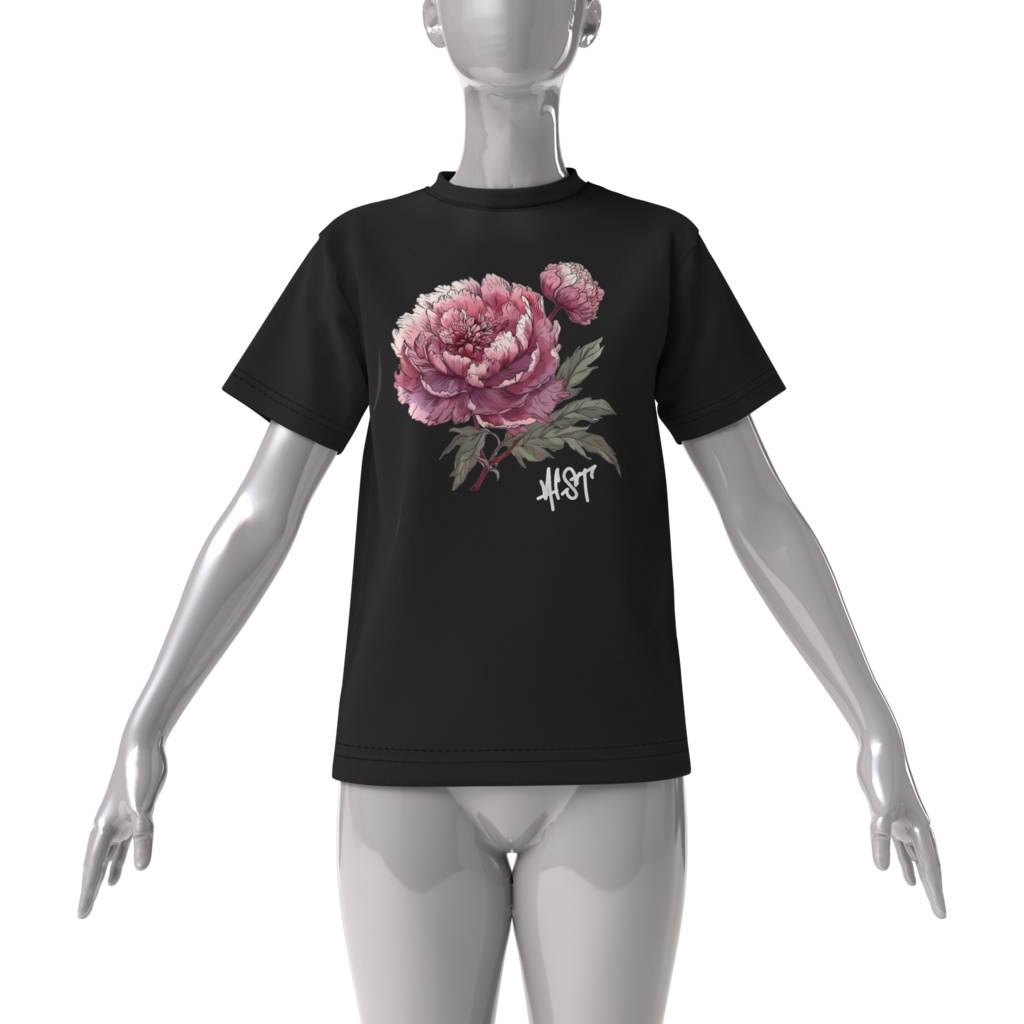 A1st 芍薬 ★ビッグシルエットTシャツ・4色