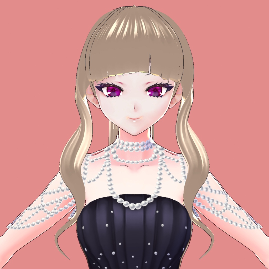 Vroid 髪型 Hair ポニーテール ロング カール Curl Long Ponytail くぽぽショップ Kupopo Shop Booth